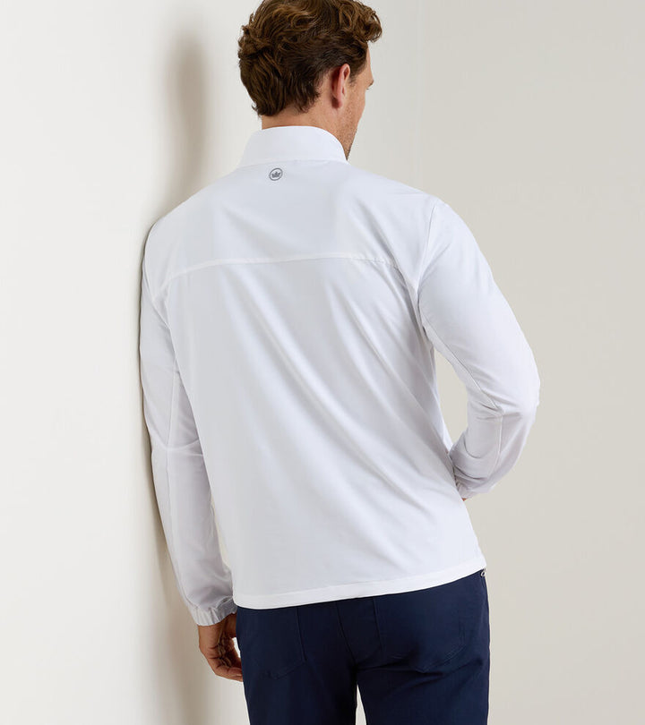 Peter Millar Dunes Half Zip- White (Script "A")