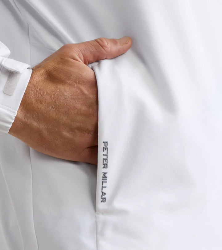 Peter Millar Dunes Half Zip- White (Script "A")