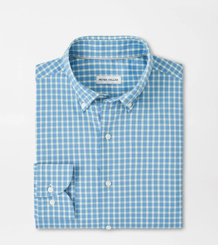 Peter Millar Felix Crown Lite Cotton Stretch Sport Shirt- Bluebird