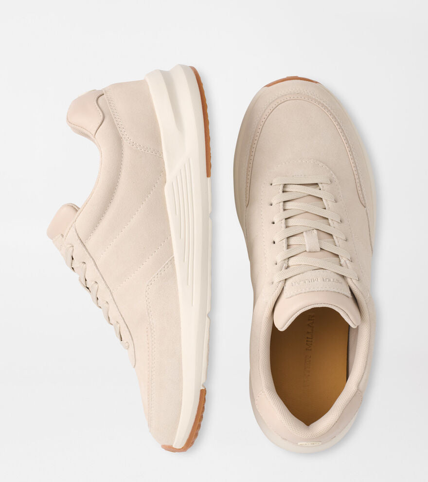 Peter Millar Journeyman Suede Sneaker- Stone