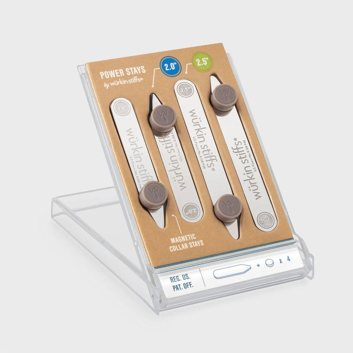 Wurkin Stiffs - Pack of 2 Magnetic Collar Stays (2" and 2.5")