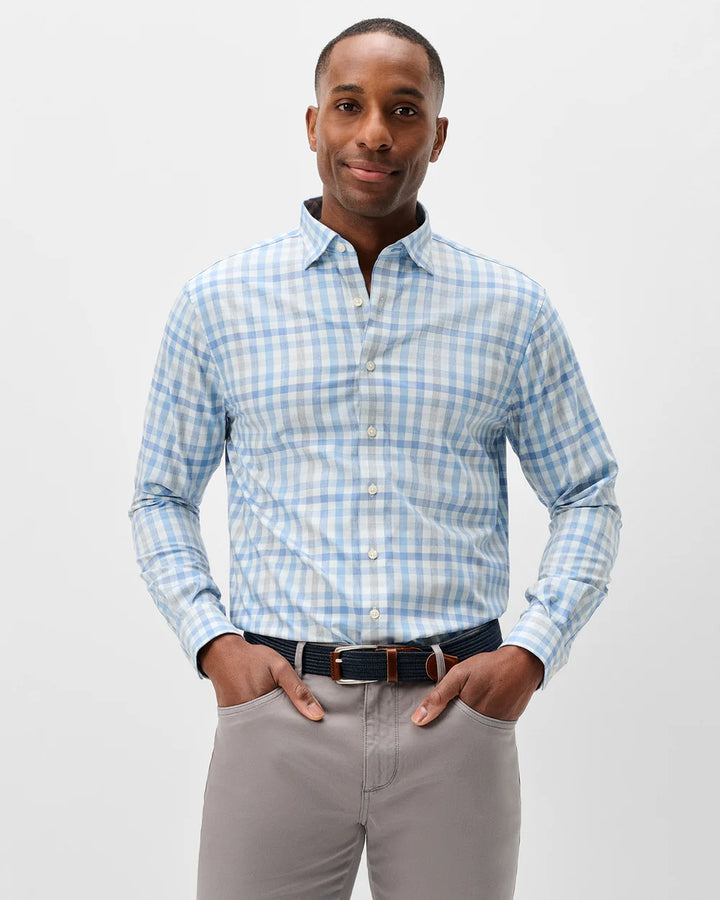 Johnnie-O Everyday Performance Button Down Shirt - Cay Exploded Gingham