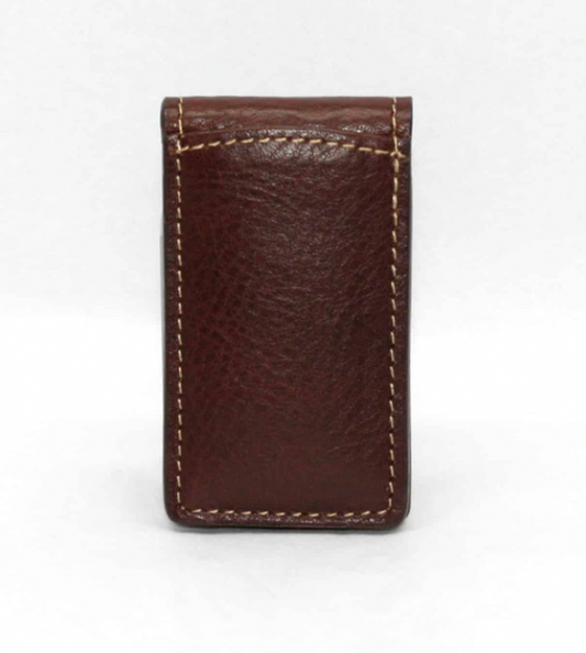 Torino Tumbled Leather Magnetic Money Clip (2 Colors)