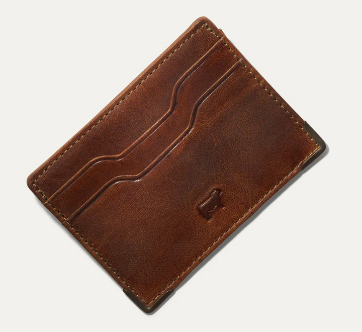 Will Leather Goods William Front Pocket Card Case - Whiskey