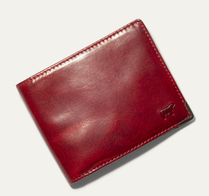 Will Leather Goods Magnate Billfold - Red