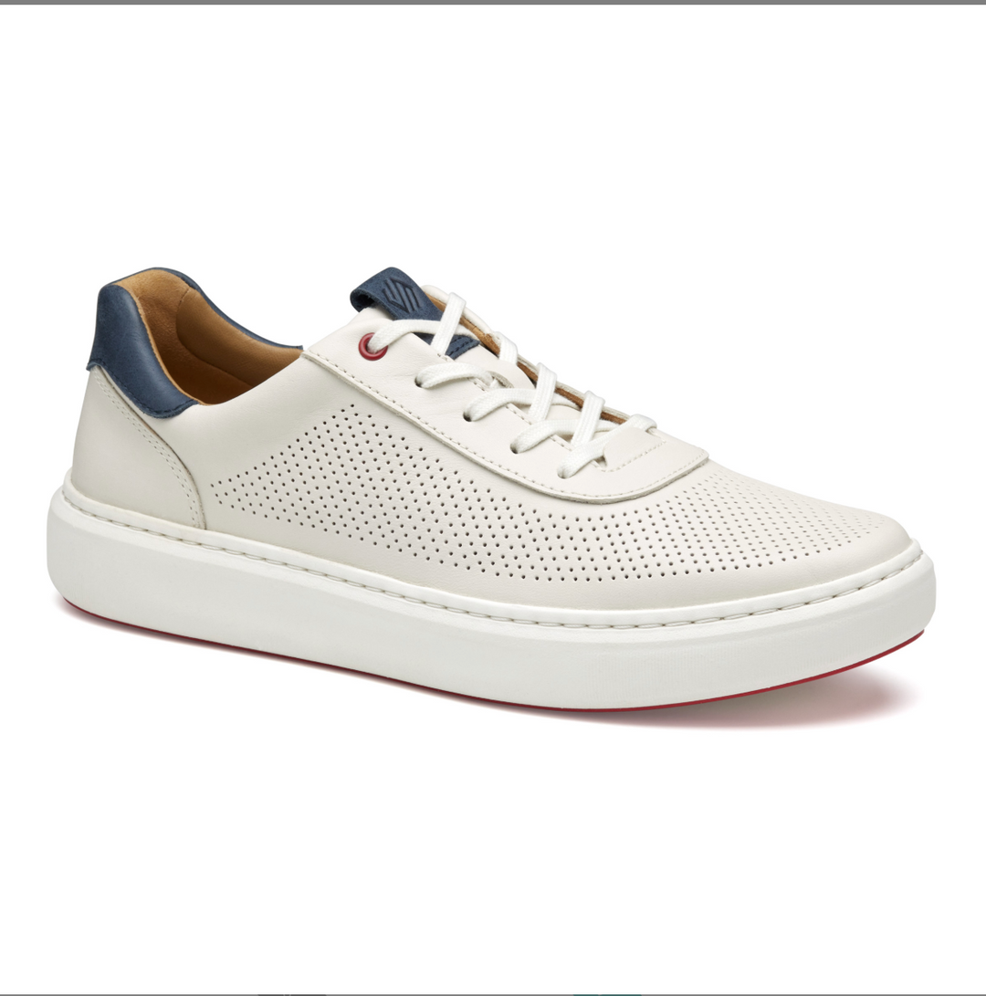 Johnston & Murphy Anders Sneaker - White Full Grain