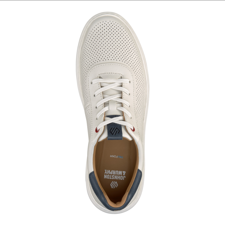 Johnston & Murphy Anders Sneaker - White Full Grain
