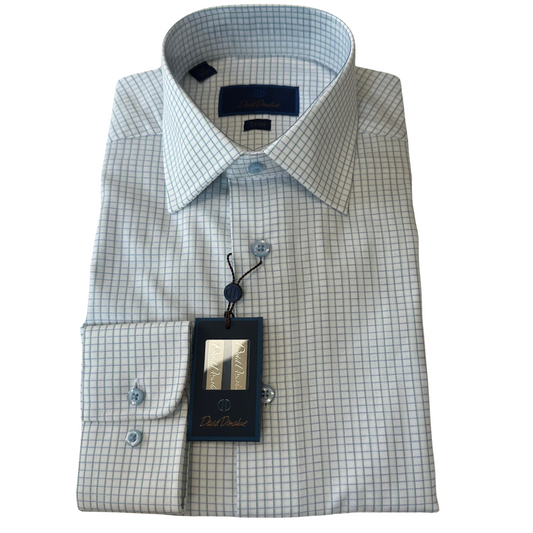 David Donahue Green & Sky Dress Shirt (Trim Fit)