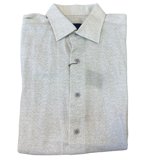 David Donahue Olive SS Button Up