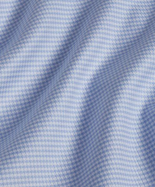 David Donahue Sky & Blue Twill Check Dress Shirt (Trim Fit)
