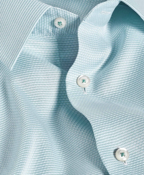 David Donahue Seafoam Micro Dobby Dress Shirt