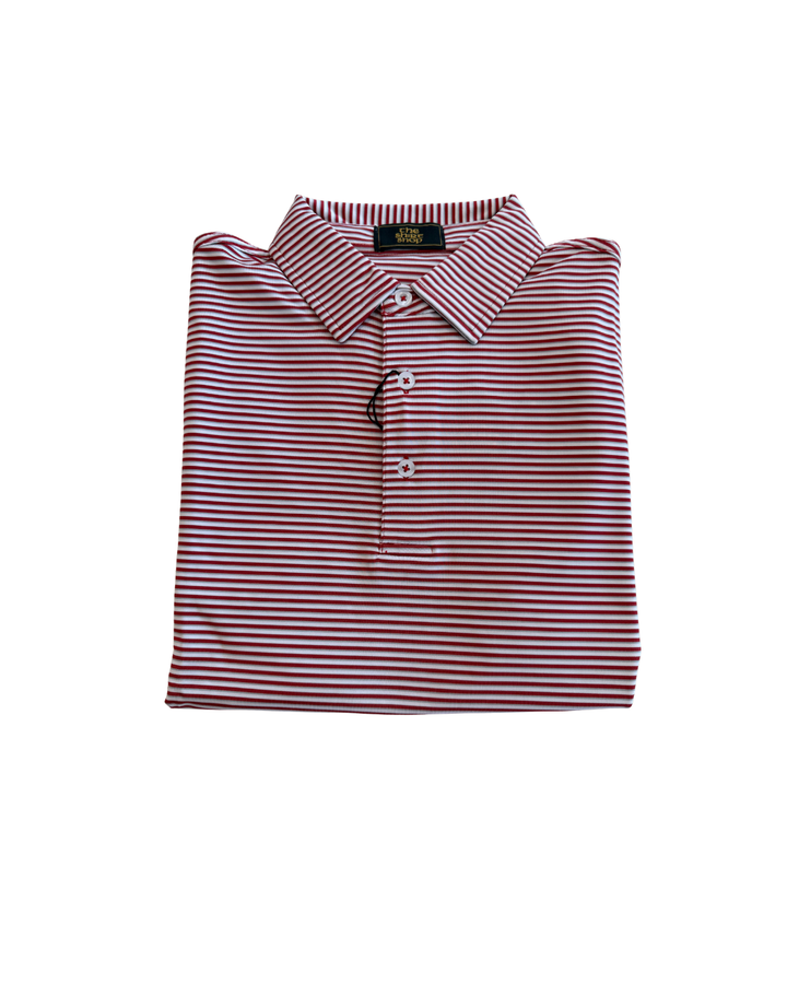 The Shirt Shop Lakeside Polo - White/Crimson/Gray