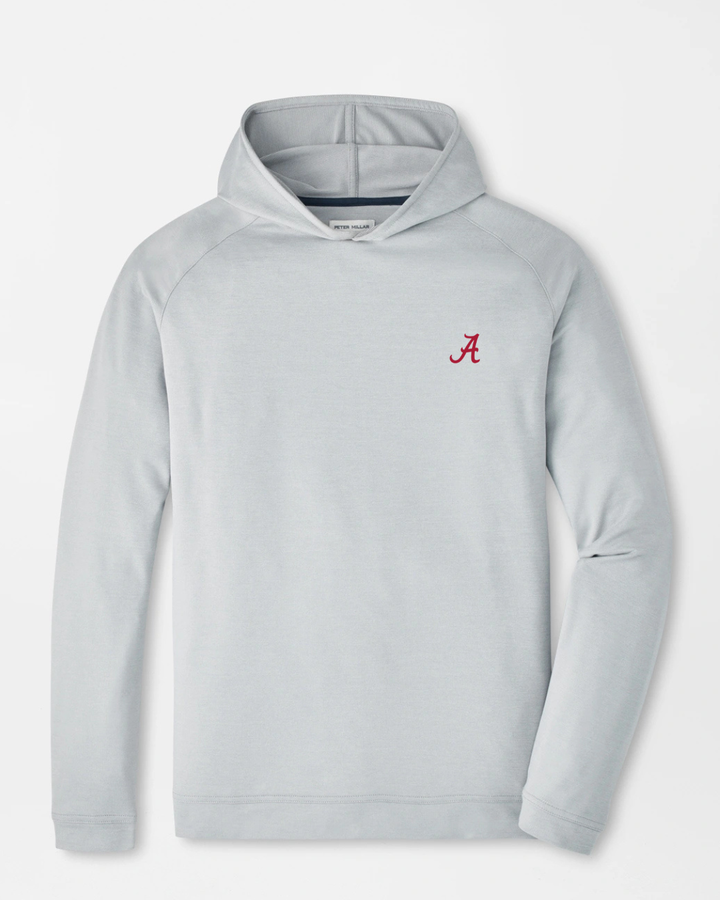 Peter Millar Pine Performance Hoodie- British Grey (Script "A")