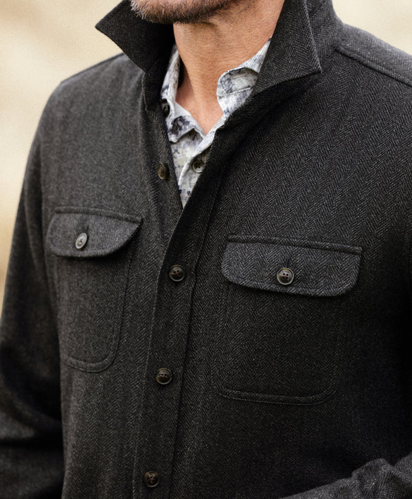 David Donahue Moore Overshirt - Charcoal