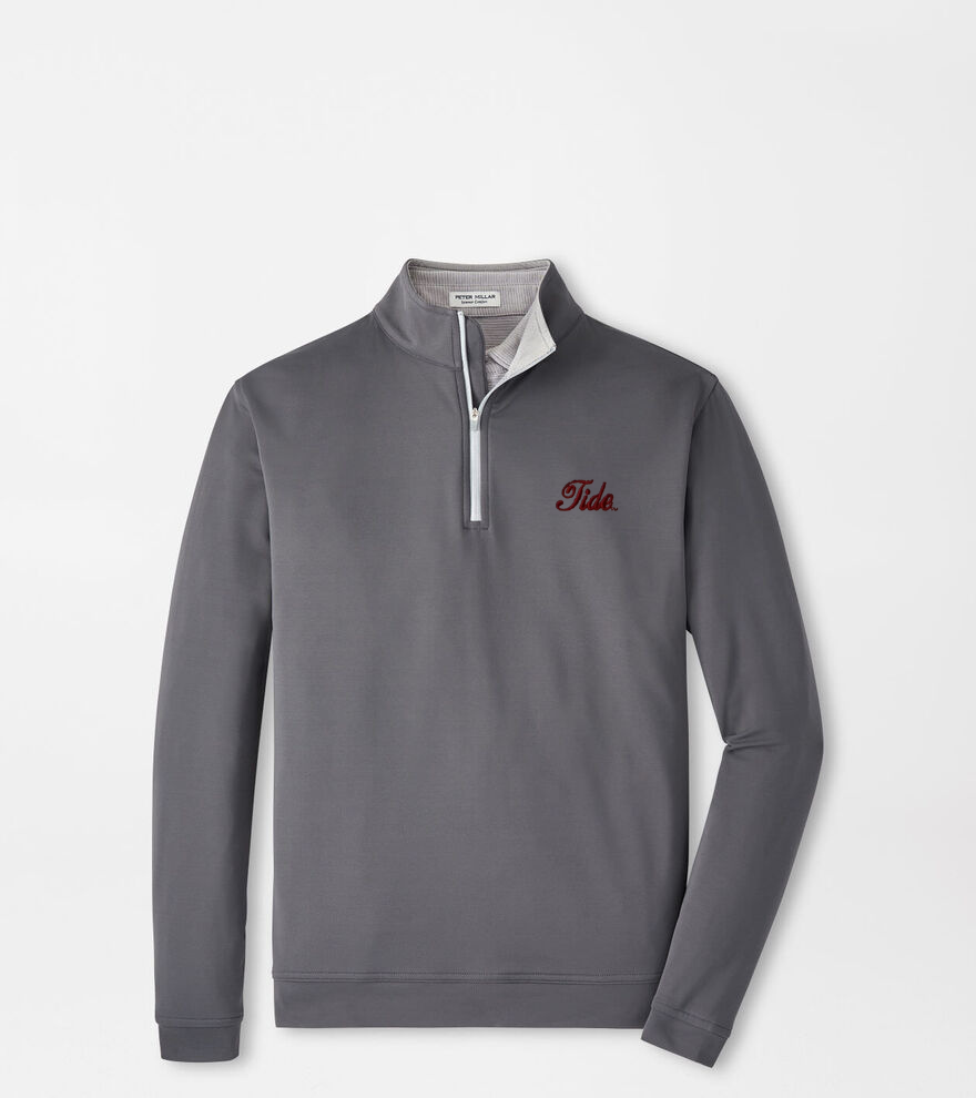 Peter Millar Iron Solid Perth Quarter Zip (Tide Script)