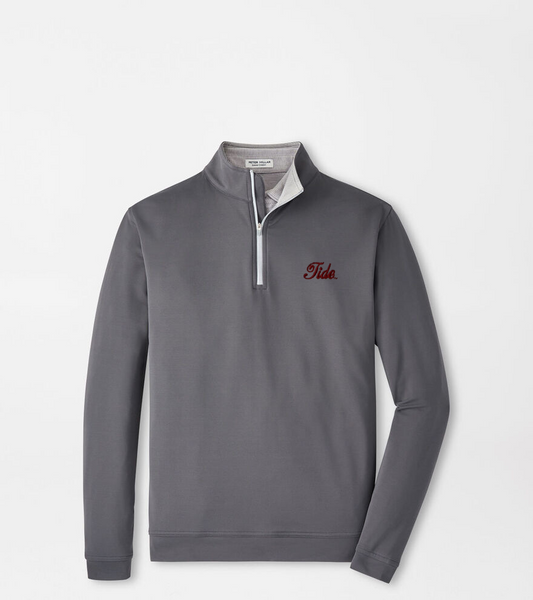 Peter Millar Iron Solid Perth Quarter Zip (Tide Script)