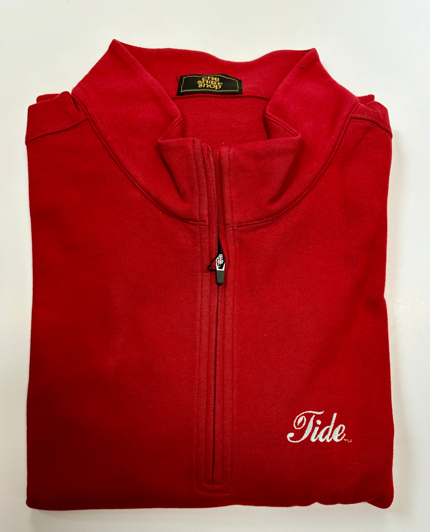 The Shirt Shop Title Town Cotton Quarter Zip (Tide Script)