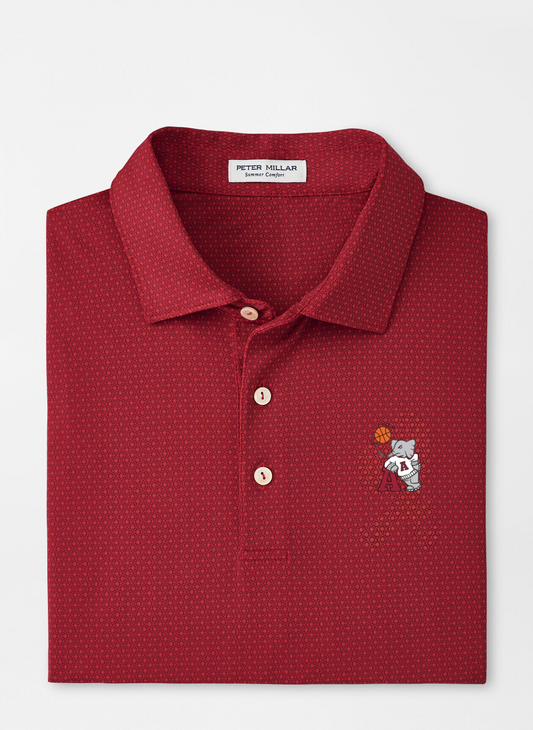 Peter Millar Crimson Tesseract Polo (Big AL Basketball)