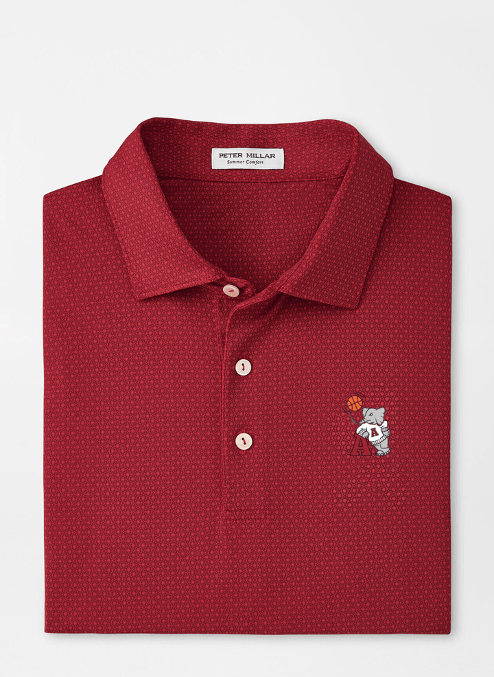 Peter Millar Tesseract Polo- Crimson (Big AL Basketball)