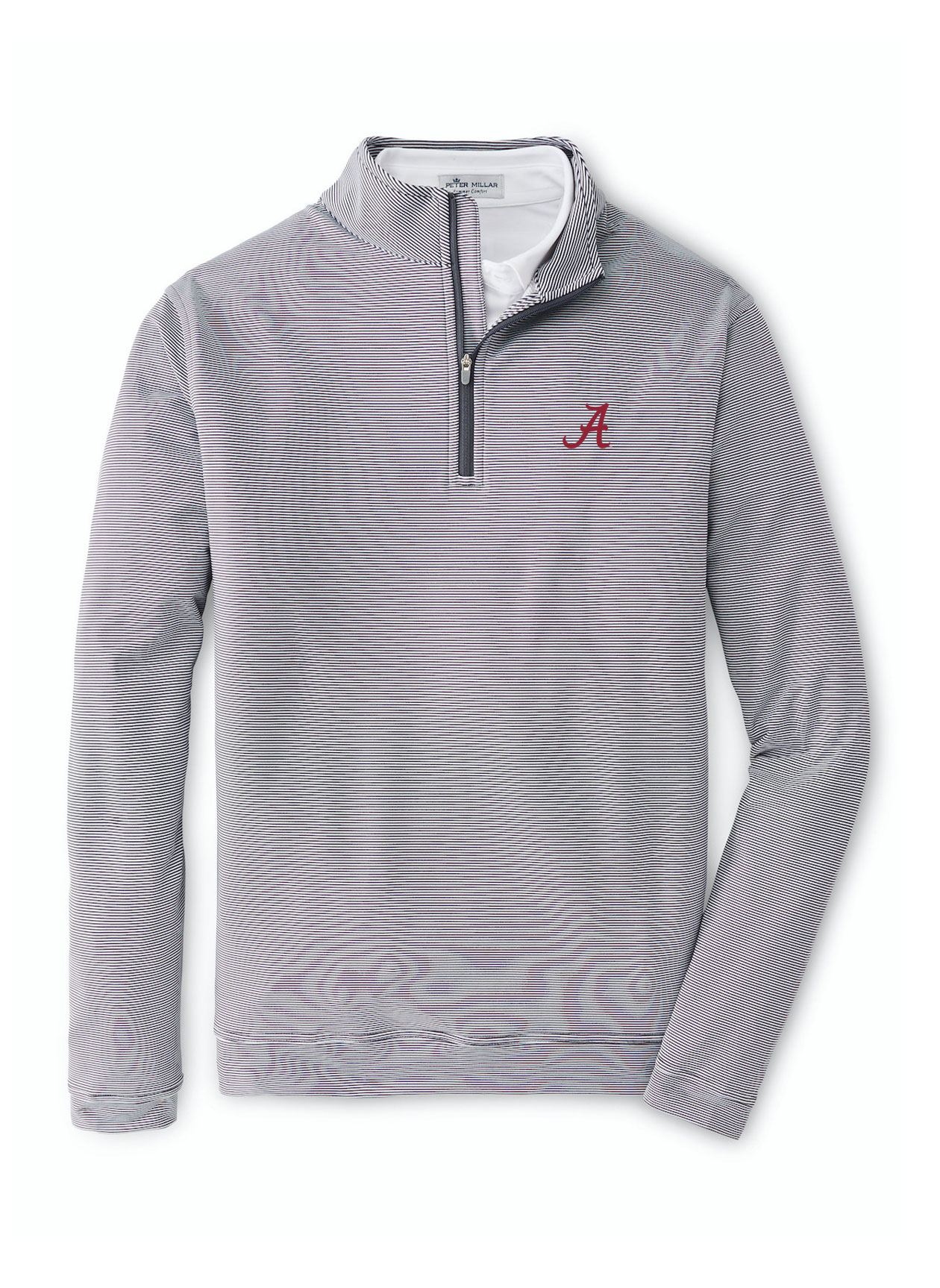 Peter Millar Iron Perth Stripe Quarter Zip (Script A)