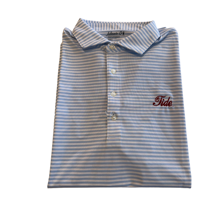 Johnnie-O Stetson Performance Mesh Polo - Maliblu (Tide Script)