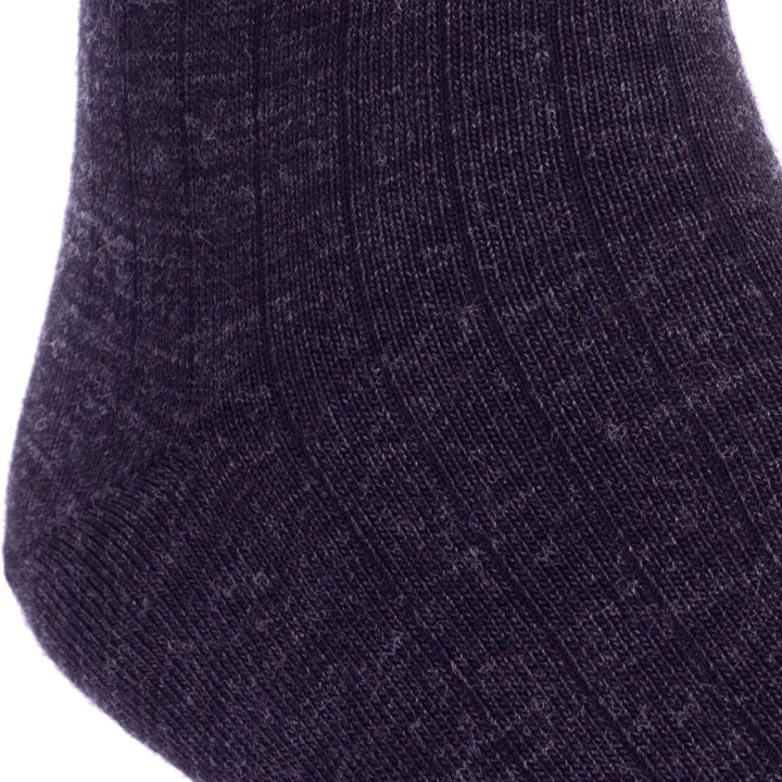 The Shirt Shop Dress Socks- Ribbed Wool (Charcoal)