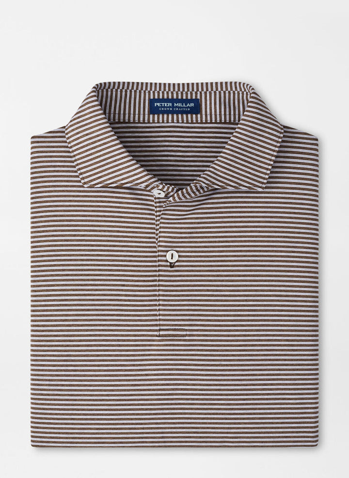 Peter Millar Ambrose Performance Jersey Polo- Antique Walnut