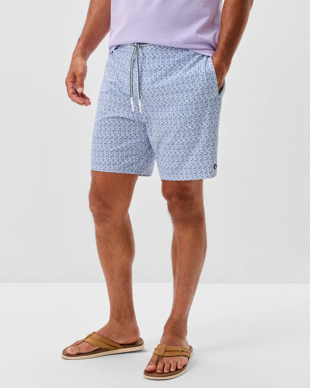 Johnnie-O The Half Elastic 7" Surf Shorts- Barcelona