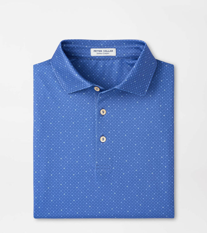 Peter Millar Barrier Performance Jersey Polo- Windsor Blue