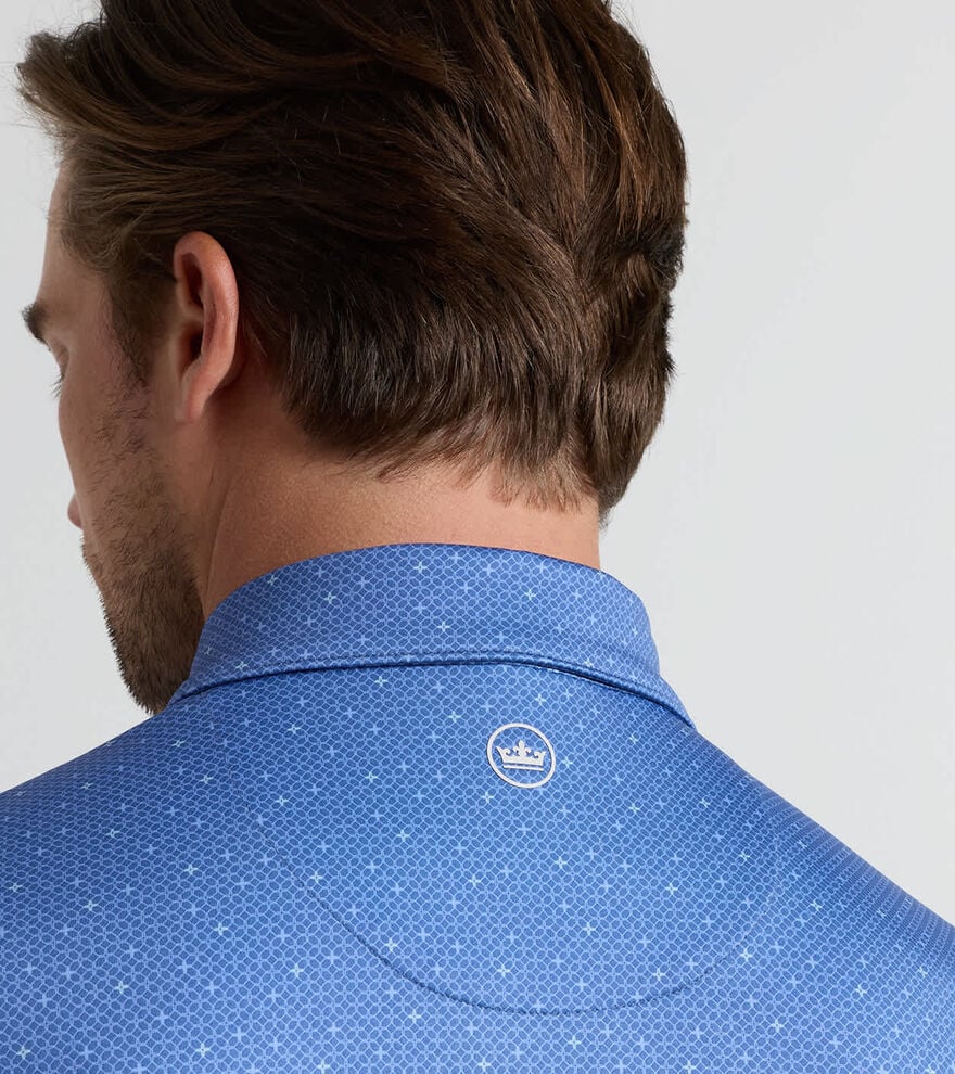 Peter Millar Barrier Performance Jersey Polo- Windsor Blue