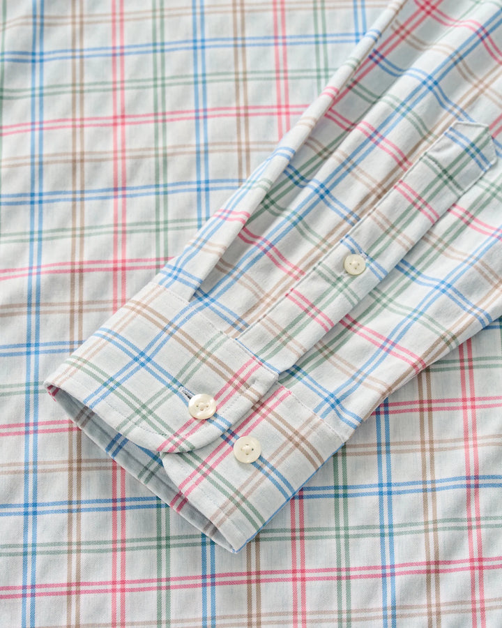 Johnnie-O Bingham Performance Button Down- Gulf Blue