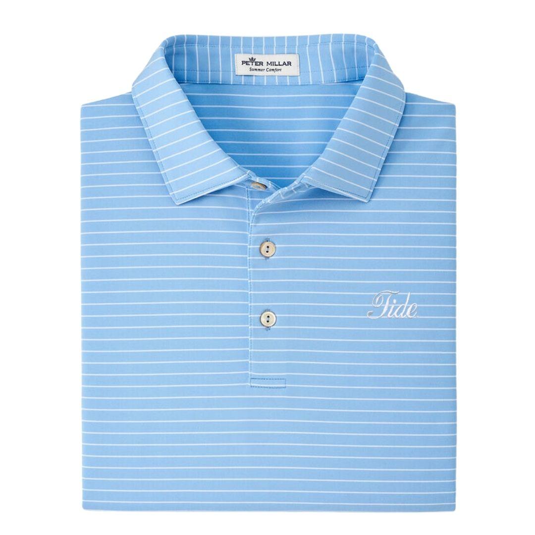 Peter Millar Crafty Polo- Cottage Blue (Tide Script) – The Shirt Shop