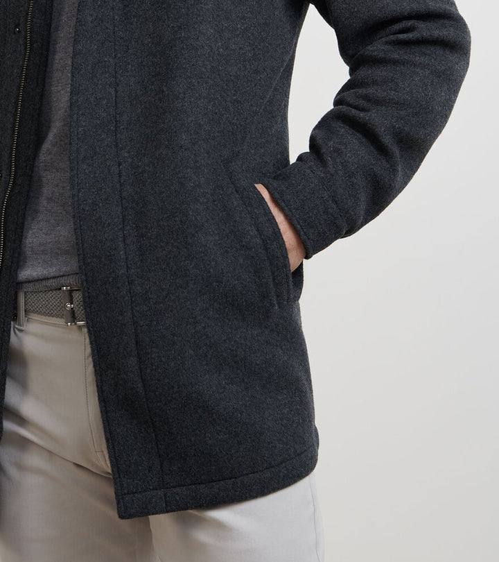 Peter Millar Crown Flex Merino City Coat- Iron