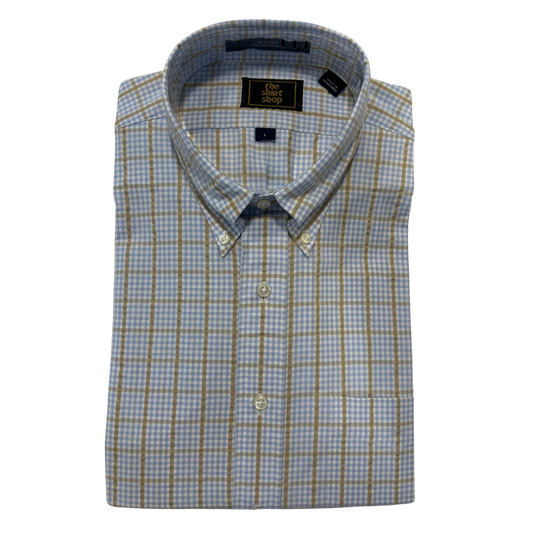 The Shirt Shop Seersucker Wrinkle Free Button Down - The Connor