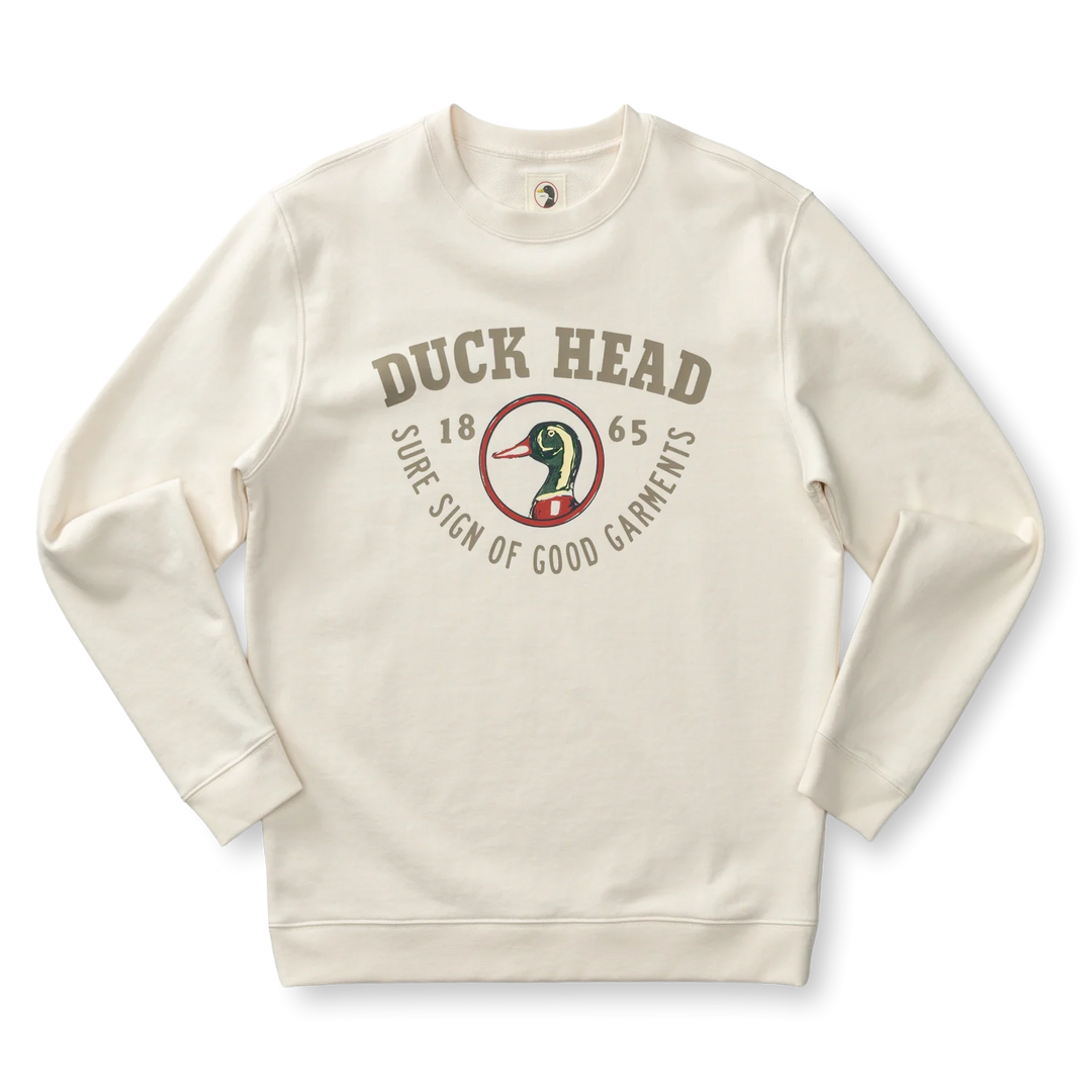 Duck Head French Terry Crewneck Sweatshirt- Antique White