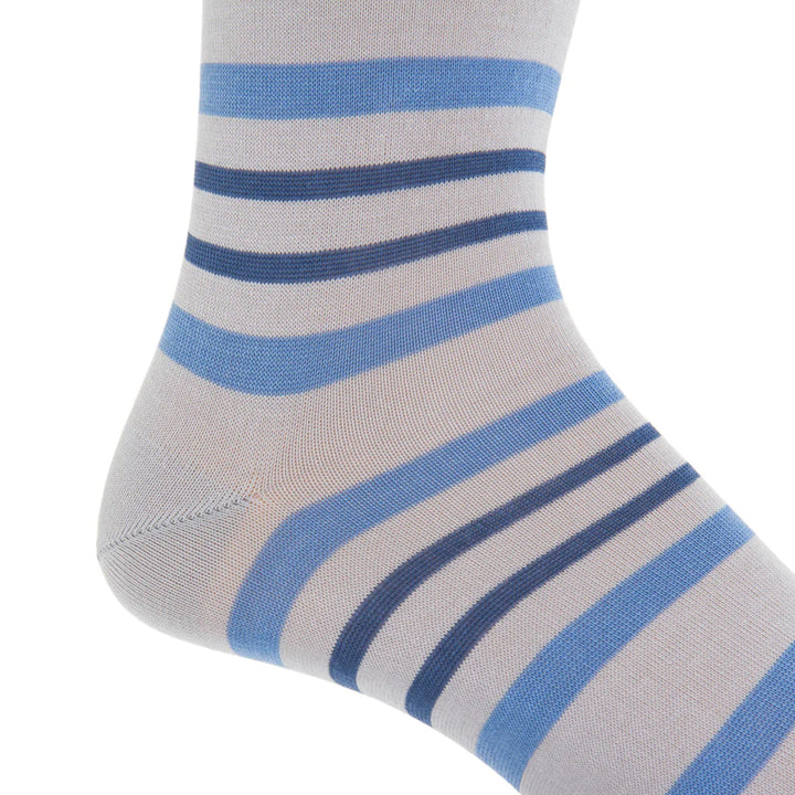 The Shirt Shop Socks - Double Stripe (Azure Blue & Indigo)