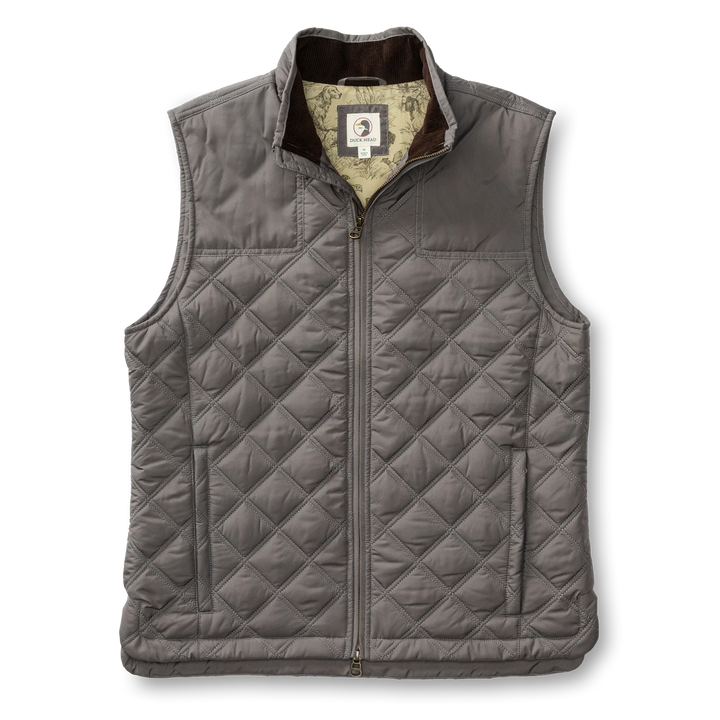 Duck Head Fremont Sport Performance Quilted Vest- Fossil Gray