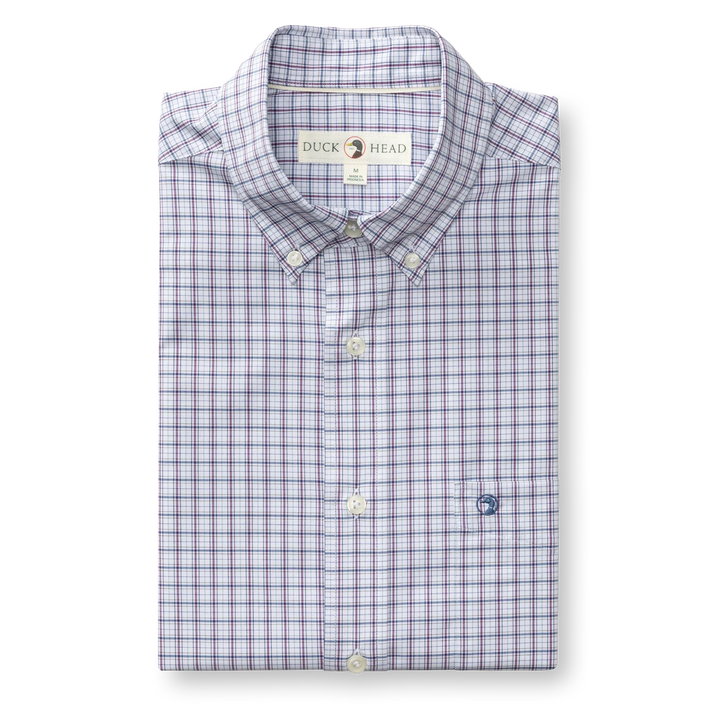 Duck Head Performance Poplin Sport Shirt - Edison Plaid