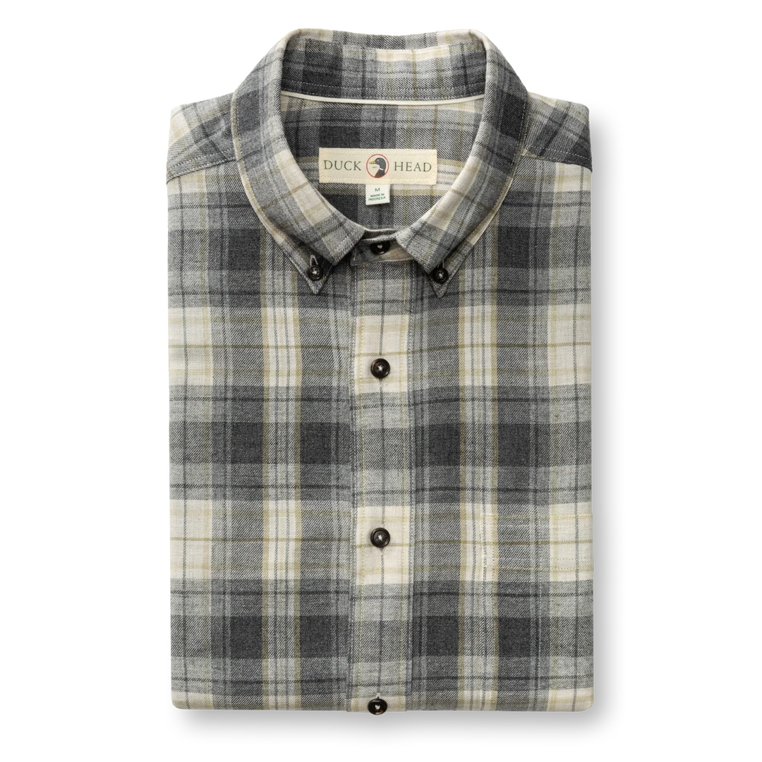 Duck Head Cotton Flannel Sport Shirt - Rolland Plaid