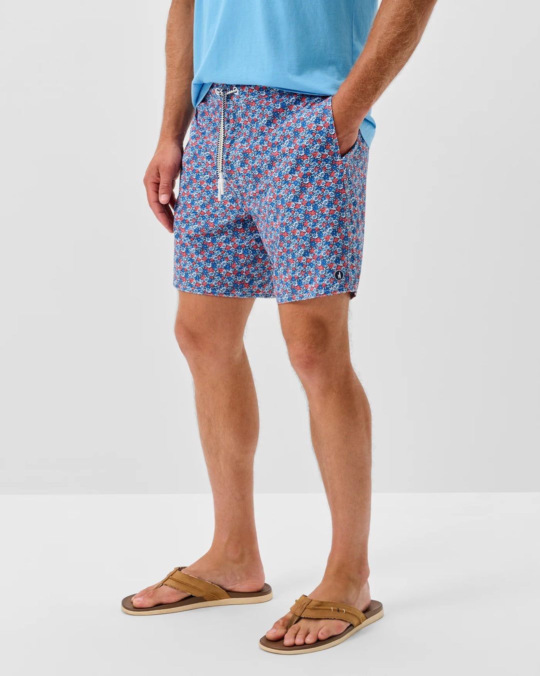 Johnnie-O The Half Elastic 7" Surf Shorts- Freesia