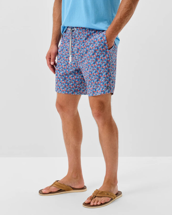 Johnnie-O The Half Elastic 7" Surf Shorts- Freesia
