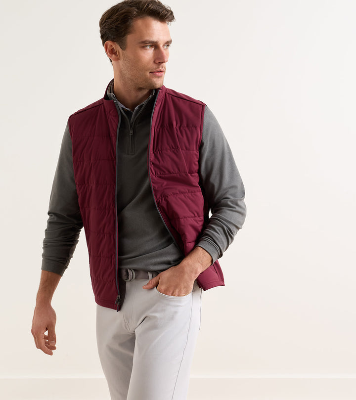 Peter Millar Fuse Hybrid Vest- Bordeaux