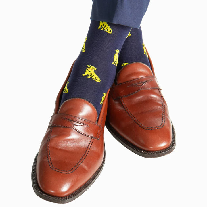 The Shirt Shop Socks - Golden Retrievers (Navy)