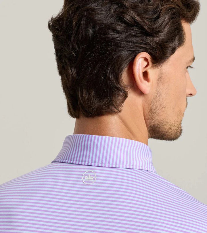 Peter Millar Hales Performance Jersey Polo- Purple Iris