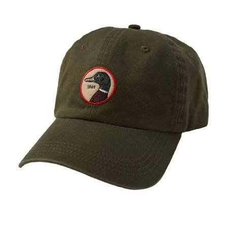 Duck Head Circle Patch Twill Hat- Dark Forest Green