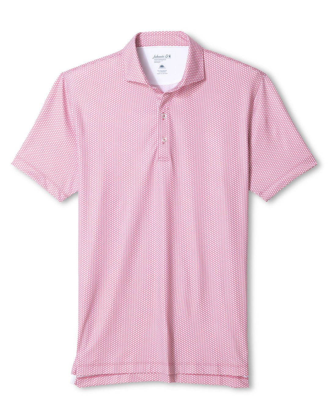 Johnnie-O Hex Polo- Crimson