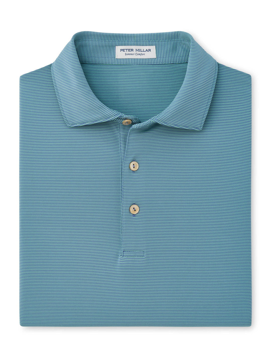Peter Millar Jubilee Performance Jersey Polo- Bali Blue/Fresh Mint