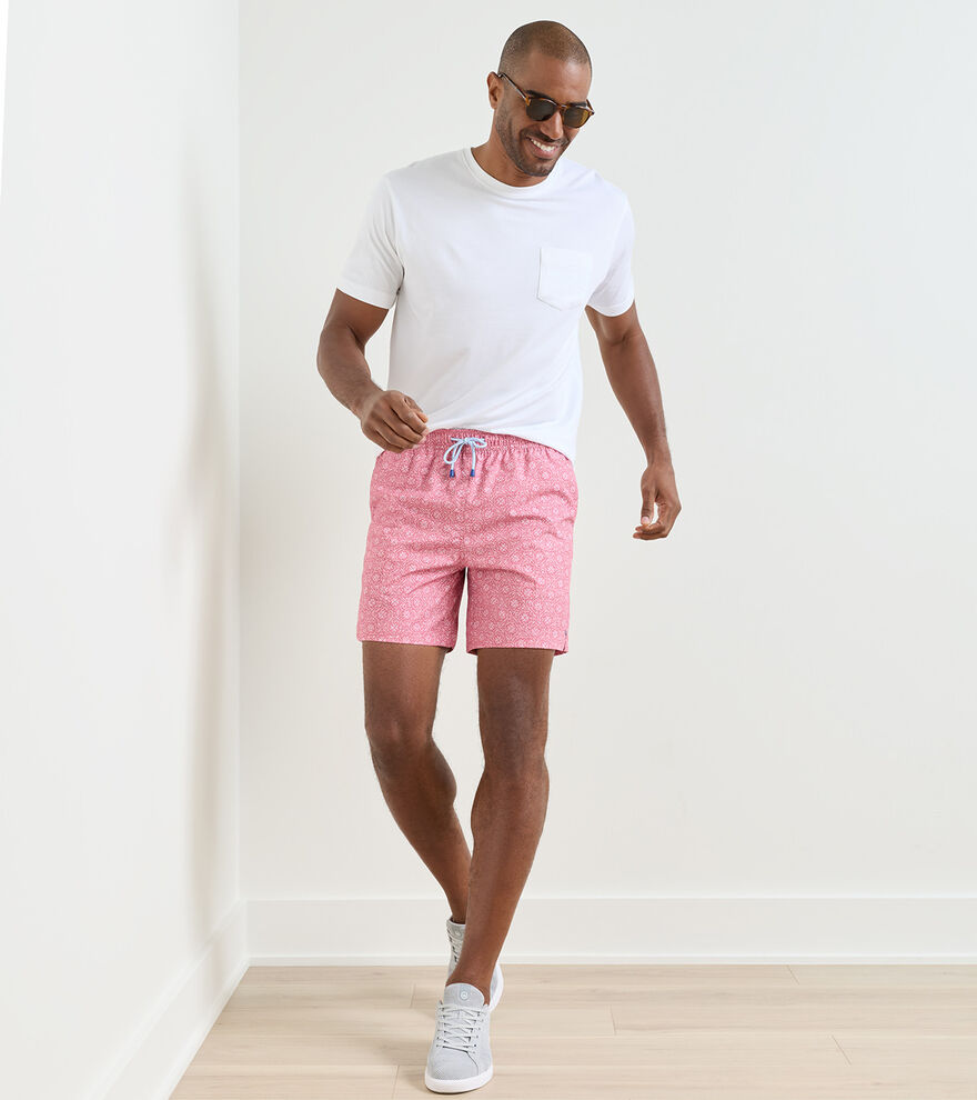 Peter Millar Knox Swim Trunk- Red Pear