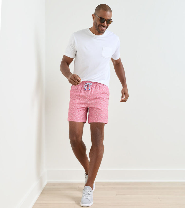 Peter Millar Knox Swim Trunk- Red Pear
