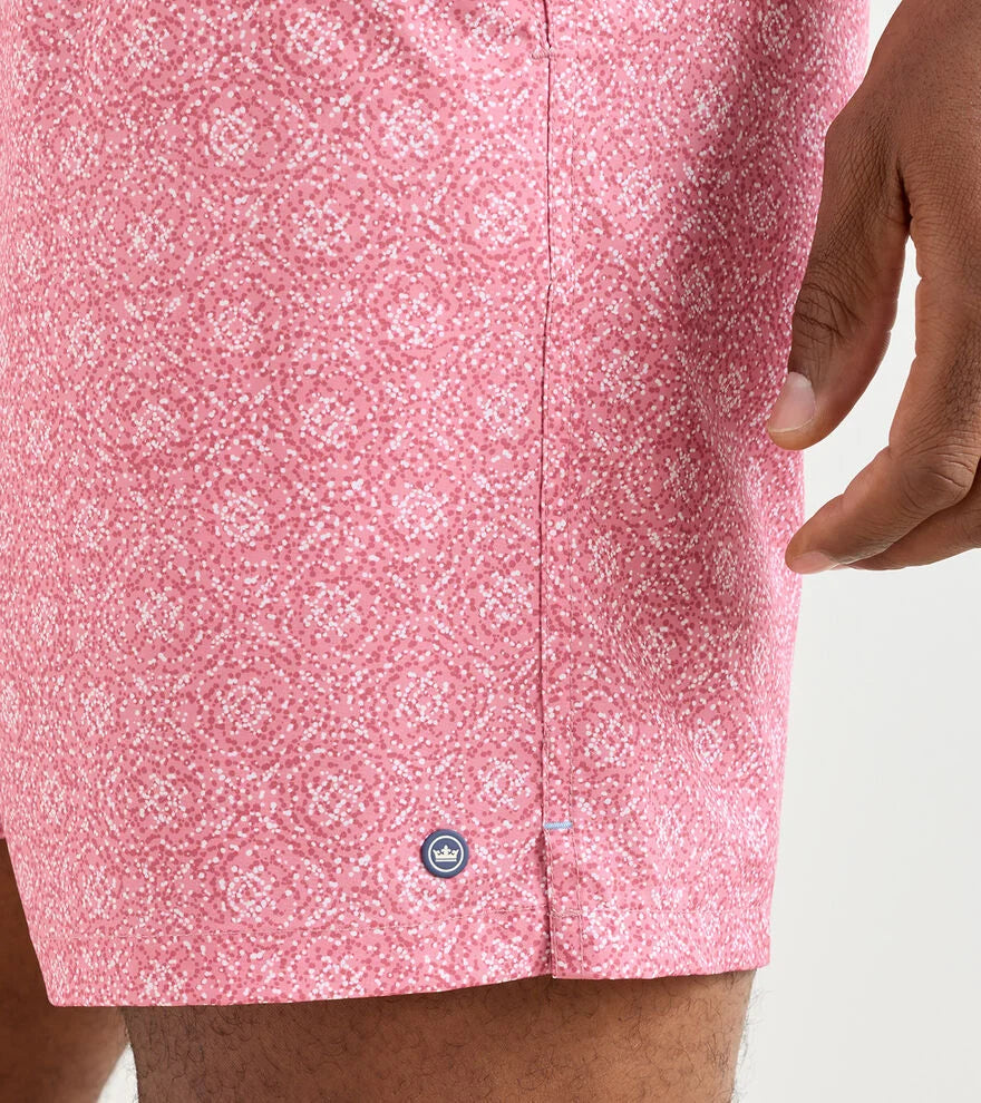 Peter Millar Knox Swim Trunk- Red Pear